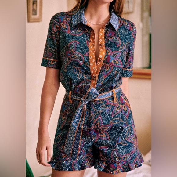 Sezane Elise short jumpsuit. NWOT - Picture 2 of 13